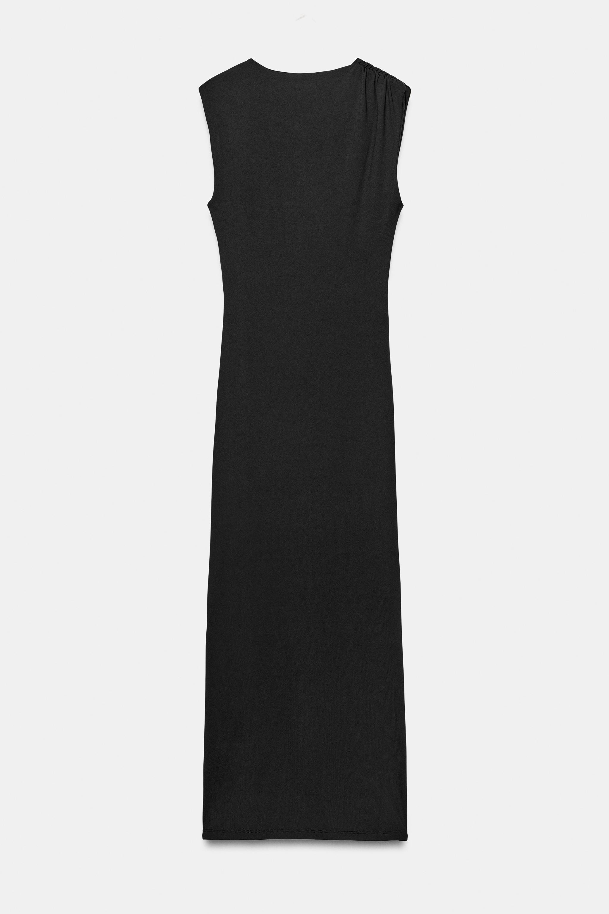 DRAPED MIDI DRESS